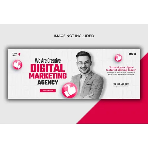 Digital marketing agency and corporate Facebook cover template