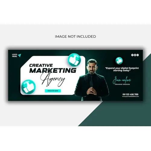 Digital marketing agency and corporate Facebook cover template