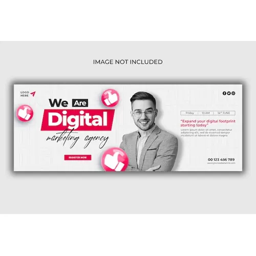 Digital marketing agency and corporate Facebook cover template