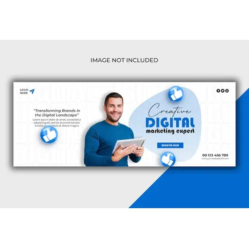 Digital marketing agency and corporate Facebook cover template