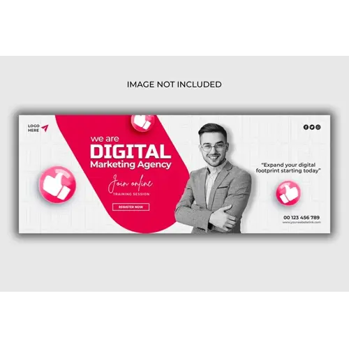 Digital marketing agency and corporate Facebook cover template