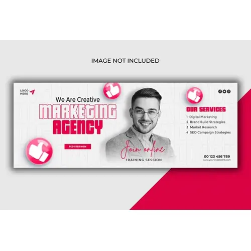 Digital marketing agency and corporate Facebook cover template