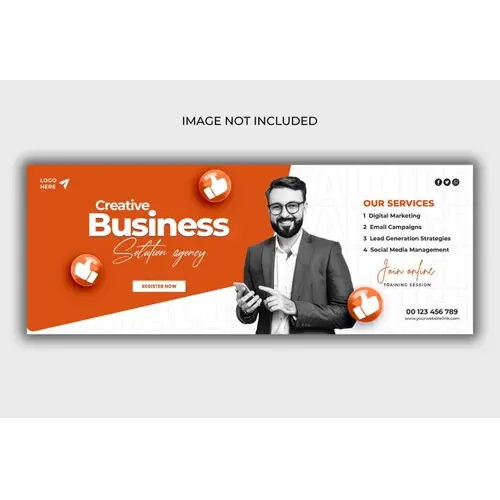 Digital marketing agency and corporate Facebook cover template