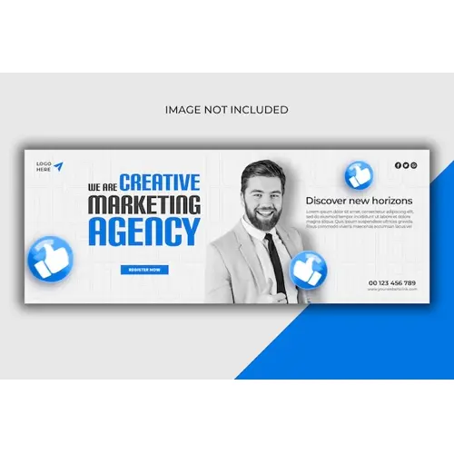 Digital marketing agency and corporate Facebook cover template