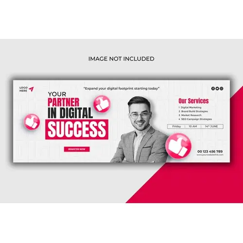 Digital marketing agency and corporate Facebook cover template