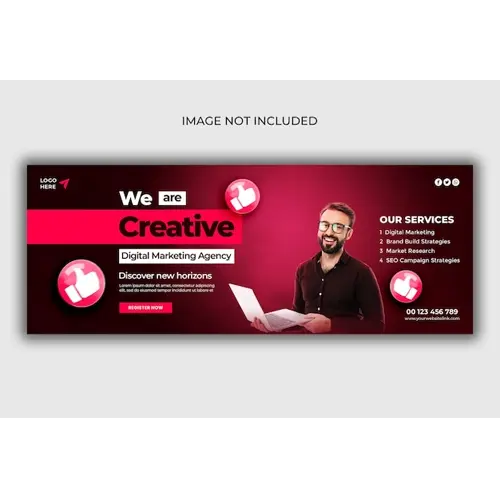 Digital marketing agency and corporate Facebook cover template