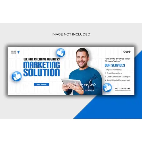 Digital marketing agency and corporate Facebook cover template