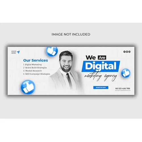 Digital marketing agency and corporate Facebook cover template