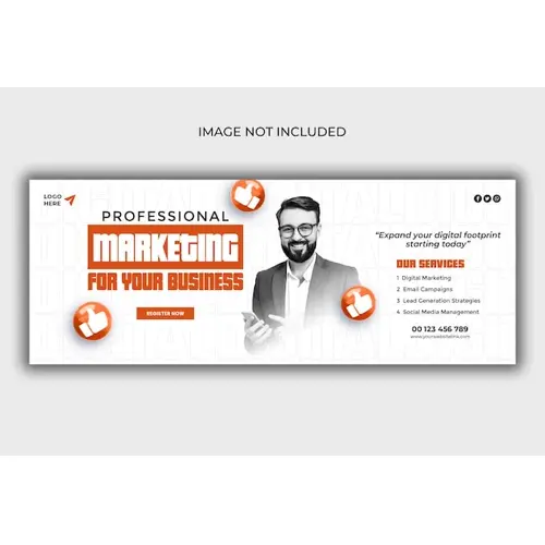 Digital marketing agency and corporate Facebook cover template