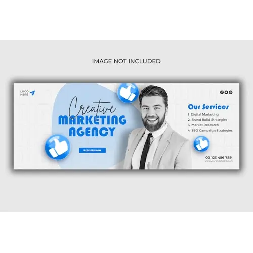 Digital marketing agency and corporate Facebook cover template