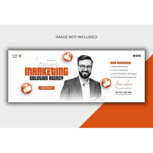 Digital marketing agency and corporate Facebook cover template