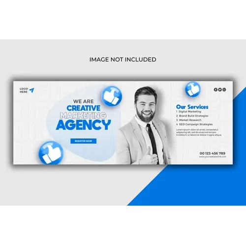 Digital marketing agency and corporate Facebook cover template