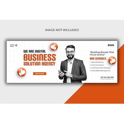 Digital marketing agency and corporate Facebook cover template