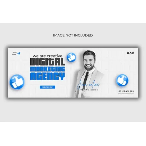 Digital marketing agency and corporate Facebook cover template