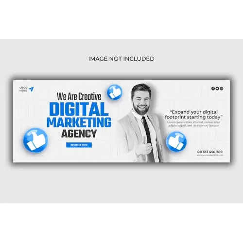 Digital marketing agency and corporate Facebook cover template