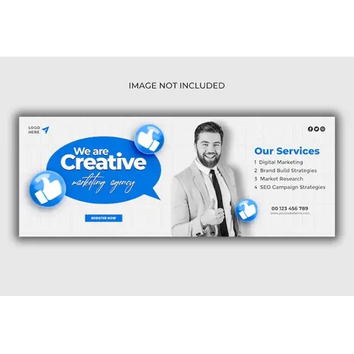 Digital marketing agency and corporate Facebook cover template