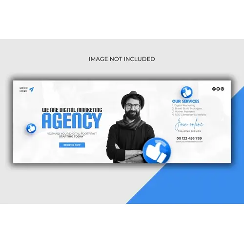 Digital marketing agency and corporate Facebook cover template