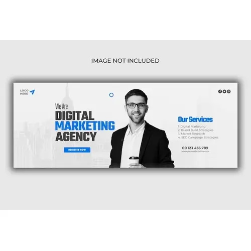 Digital marketing agency and corporate Facebook cover template