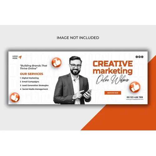 Digital marketing agency and corporate Facebook cover template