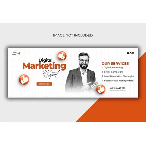 Digital marketing agency and corporate Facebook cover template