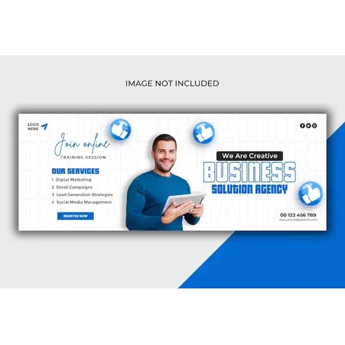 Digital marketing agency and corporate Facebook cover template