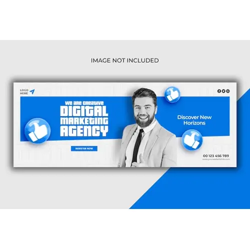 Digital marketing agency and corporate Facebook cover template