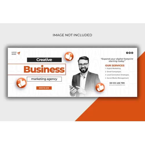 Digital marketing agency and corporate Facebook cover template