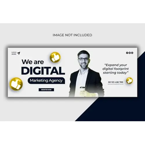 Digital marketing agency and corporate Facebook cover template