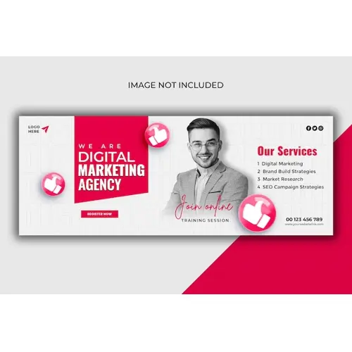 Digital marketing agency and corporate Facebook cover template