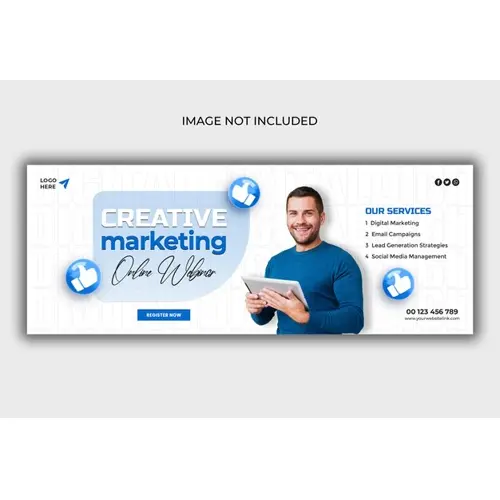 Digital marketing agency and corporate Facebook cover template