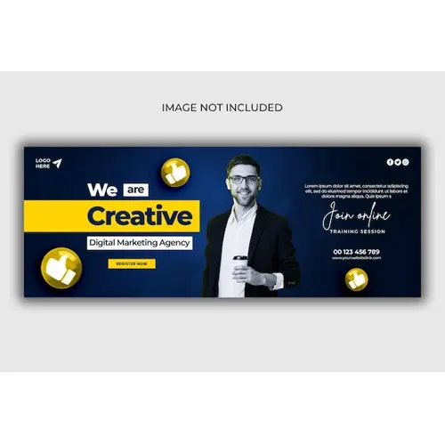 Digital marketing agency and corporate Facebook cover template