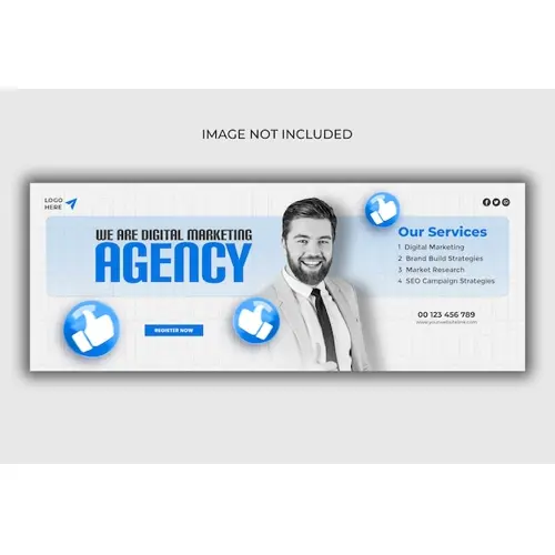 Digital marketing agency and corporate Facebook cover template