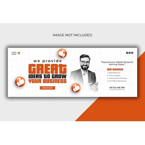 Digital marketing agency and corporate Facebook cover template