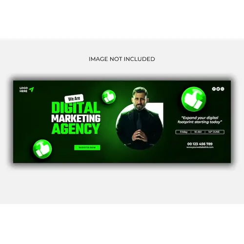 Digital marketing agency and corporate Facebook cover template