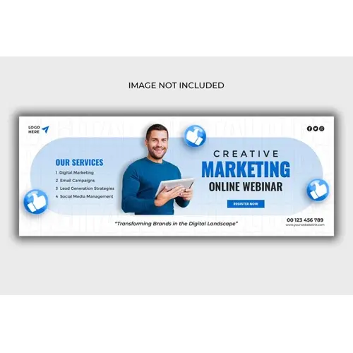 Digital marketing agency and corporate Facebook cover template