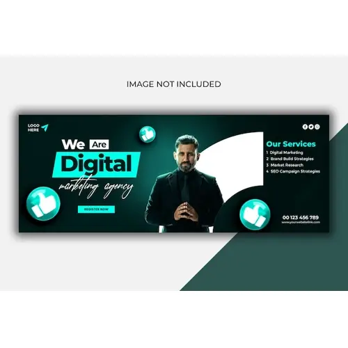 Digital marketing agency and corporate Facebook cover template