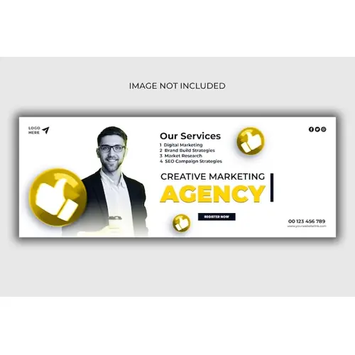 Digital marketing agency and corporate Facebook cover template