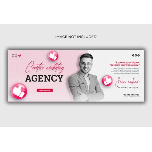 Digital marketing agency and corporate Facebook cover template