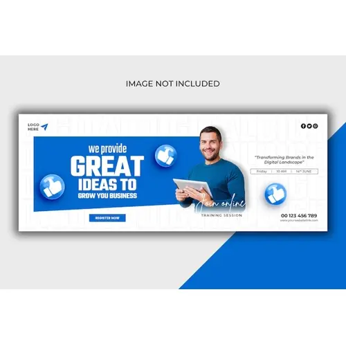 Digital marketing agency and corporate Facebook cover template