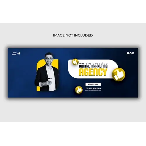 Digital marketing agency and corporate Facebook cover template