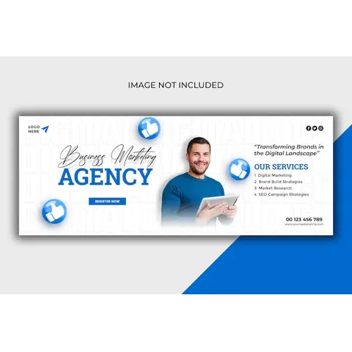 Digital marketing agency and corporate Facebook cover template