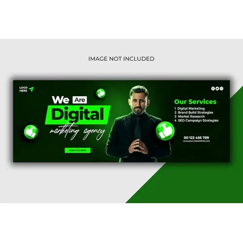Digital marketing agency and corporate Facebook cover template