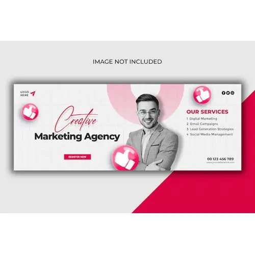 Digital marketing agency and corporate Facebook cover template