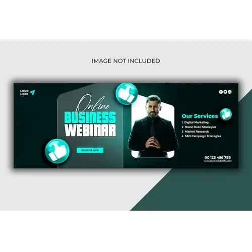 Digital marketing agency and corporate Facebook cover template