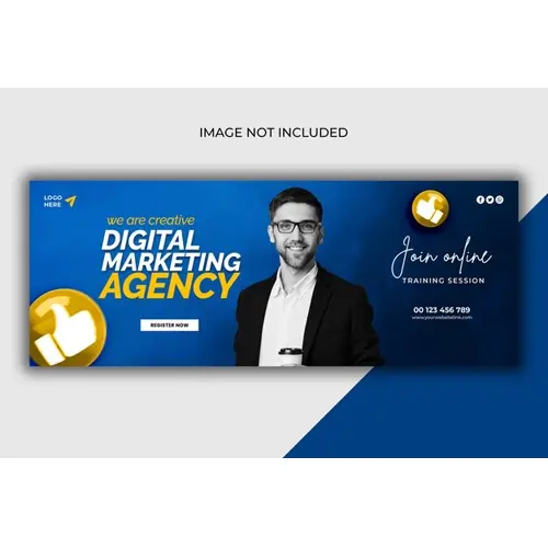 Digital marketing agency and corporate Facebook cover template