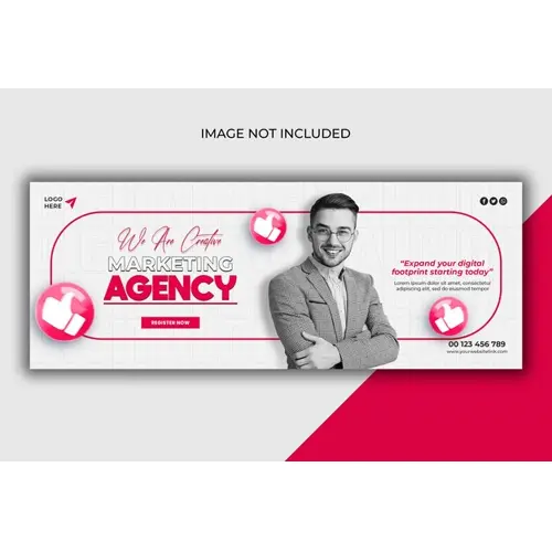 Digital marketing agency and corporate Facebook cover template