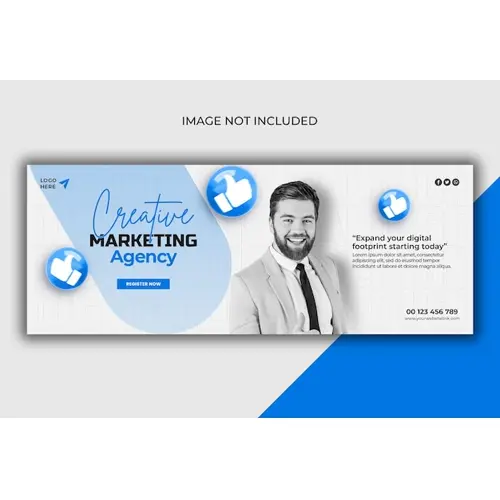 Digital marketing agency and corporate Facebook cover template