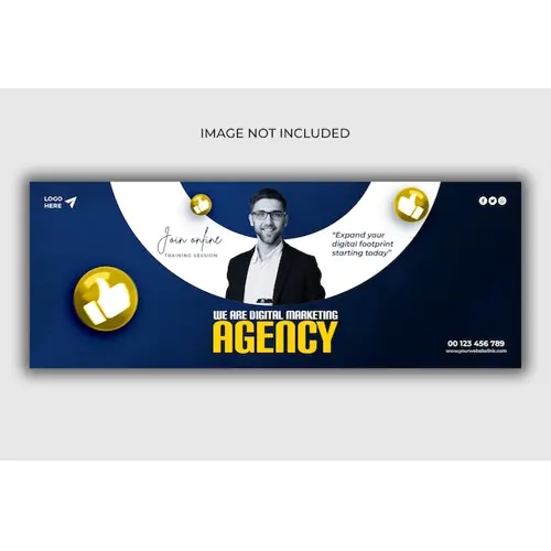 Digital marketing agency and corporate Facebook cover template