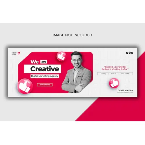 Digital marketing agency and corporate Facebook cover template