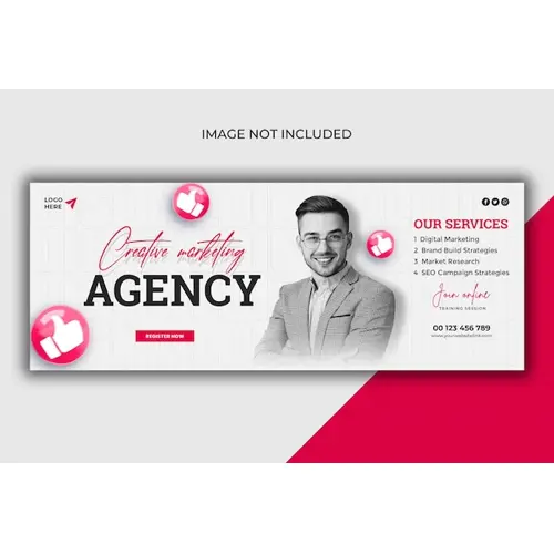 Digital marketing agency and corporate Facebook cover template